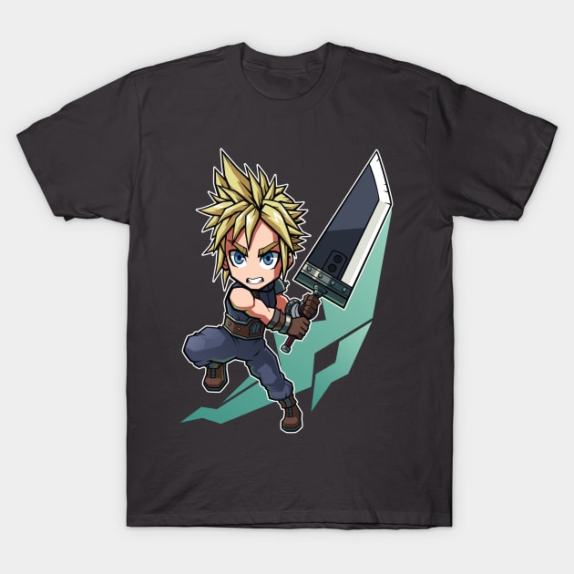 Cloud Strife FF7 Remake Chibi - Cloud Strife - T-Shirt | TeePublic